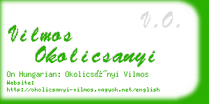 vilmos okolicsanyi business card